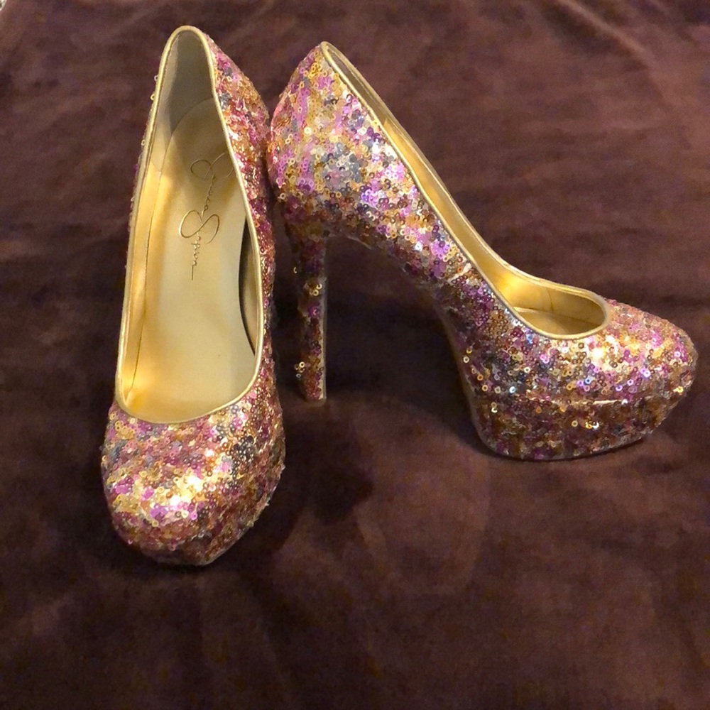 Jessica Simpson Sequined Heels
